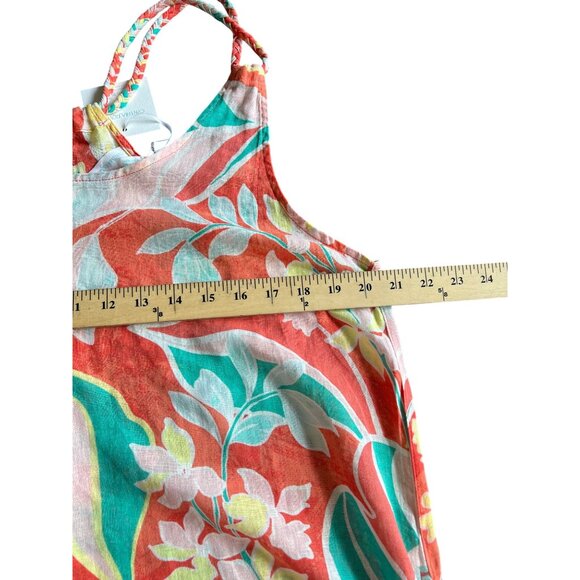 Cynthia Rowley Sleeveless Tropical Floral Maxi Dress With Braided Straps Medium - Picture 12 of 15